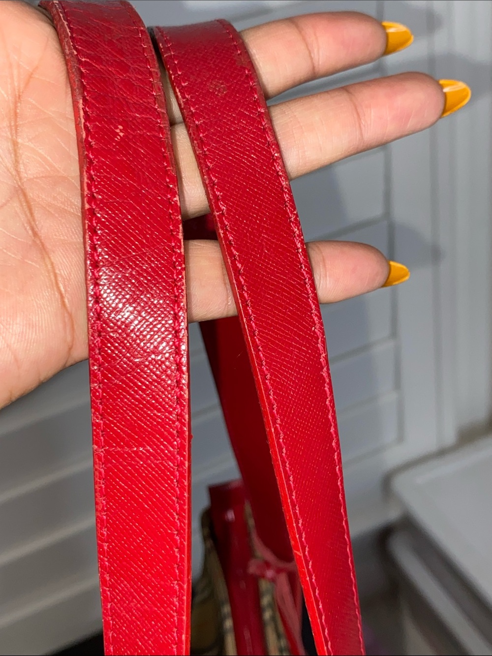 Burberry Nova Check Tote with Red Trim and Handles - Picture 16 of 16